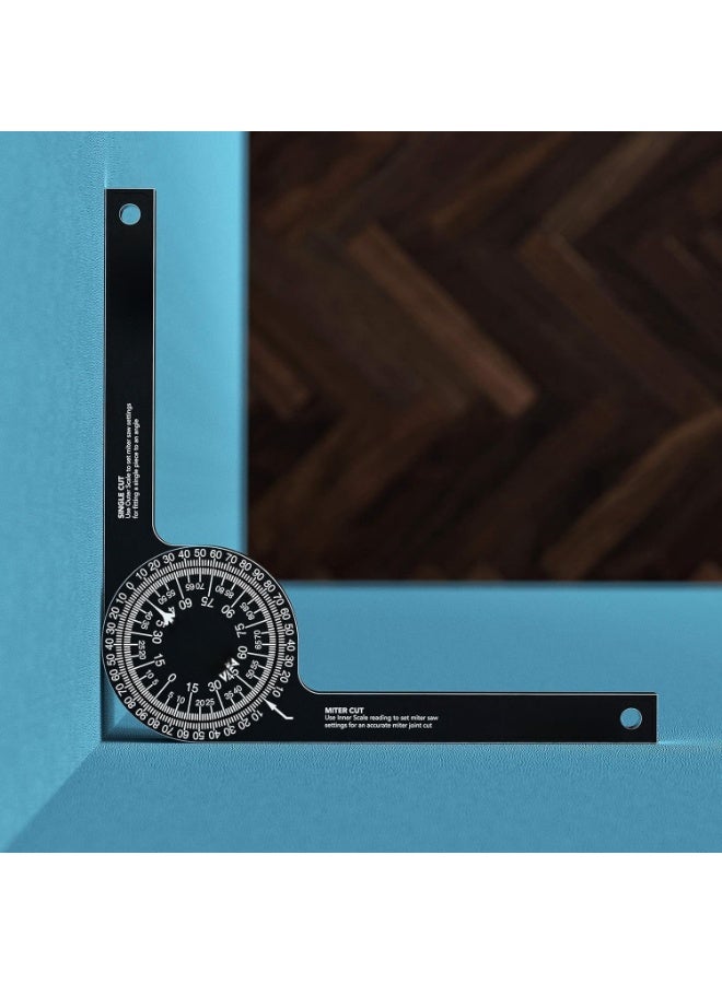 منقلة منشار ميتري من الألومنيوم | محدد زوايا مقاوم للصدأ 7 بوصات، مزود بمقاييس دقيقة محفورة بالليزر. - Image 4