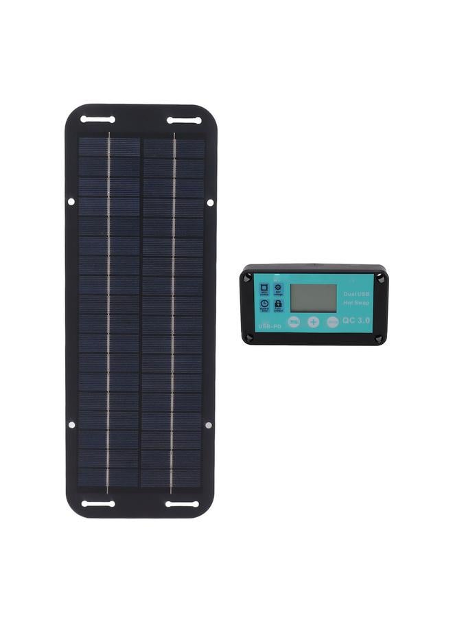 Thoraya 20W Solar Panel Black Solar Cell with Waterproof MPPT Controller for RV Home Vehicle Travel Camping  - Image 2