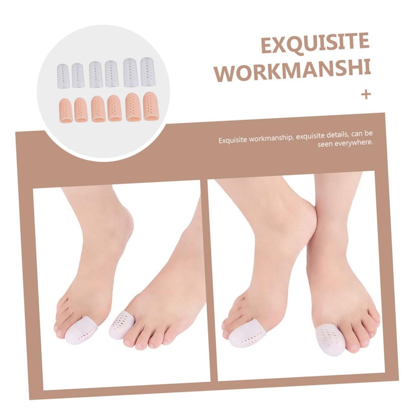 Veemoon Big Toe Anti-wear Protective Sleeves with Forefoot Toe Separators 6 Pairs Bunion Splints for Hallux Valgus Relief in High Heels Sizes S M L - Image 3