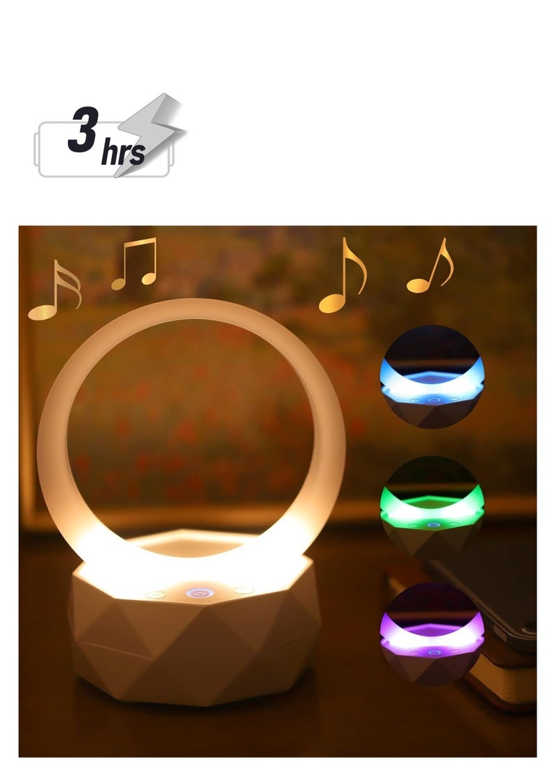 General - Bluetooth speaker night light  3 light modes  portable table lamp dimmable RGB multi-color variable night light  suitable for girls boys and children - Image 1