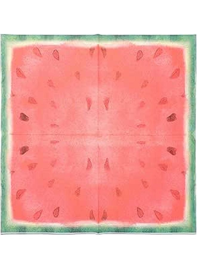 مناديل ورقية مطبوعة ببطيخ 40 قطعة مناديل مائدة زخرفية لحفلات الصيف - Image 1