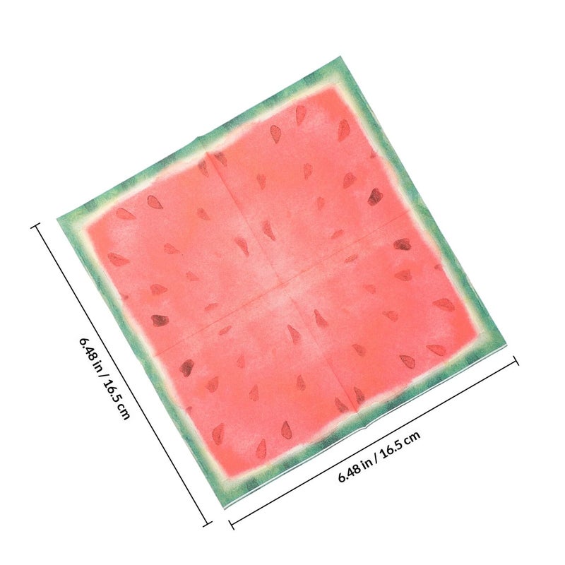 مناديل ورقية مطبوعة ببطيخ 40 قطعة مناديل مائدة زخرفية لحفلات الصيف - Image 3