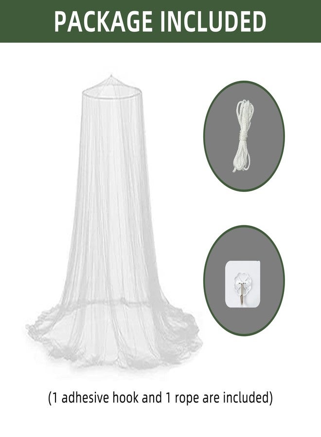 BUHUA Mosquito Net Bed Canopy, King Canopy Bed Curtains Queen Size from Ceiling, Dome Mosquito Netting Bed Tent Twin Girls Princess Canopy Bed Decor for Baby Crib, Kid Bed and Adult Beds, White - Image 5