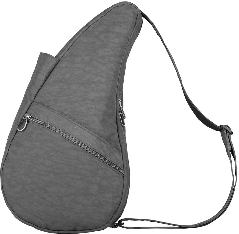 AmeriBag 15" Nylon Ergonomic Crossbody Sling Healthy Back Bag for Everyday Use, Travel & Walking Comfort (Stormy Grey) - Image 4