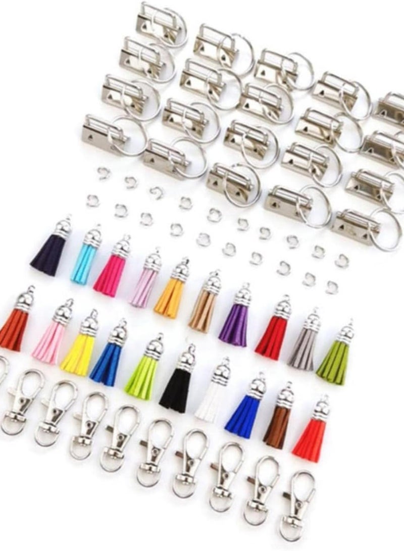 GGOOT 60 Pcs 2.5cm Key Fob Keychain Hardware with Pliers Tool Set for Wristlet Clamp Key Lanyard Making Install Supplies Drop Shipping-16 - Image 1