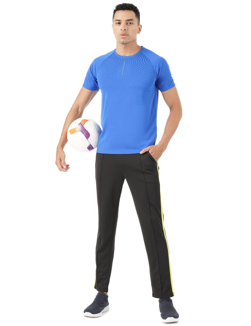 Pump'd Athleisure Men's Stylish T-Shirt for Gym -DryTech, Anti-Odor, Lightweight, Soft Seams, UV Protect (Deep Blue Sea, S) - Image 5