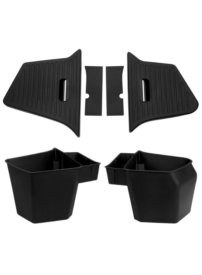 FETUSI Trunk Storage Bins Fit for Tesla Model Y Juniper 2025 2026 – Rear Side Organizer with Carpeted Lids – Model Y Interior Accessories – 6PCS - Image 1