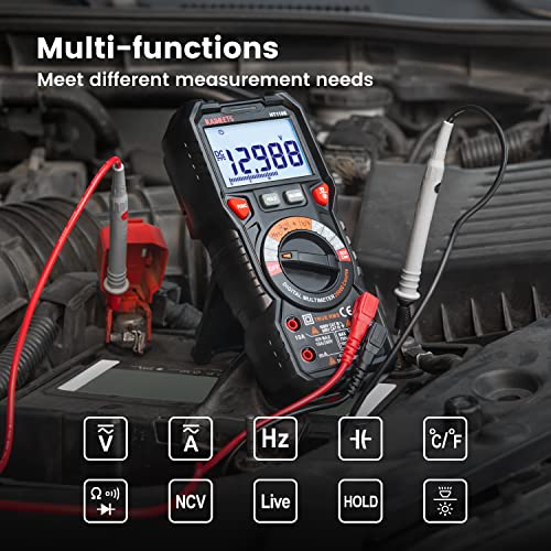 KAIWEETS HT118E Digital Multimeter TRMS 20000 Counts with Higher Resolution Auto-Ranging Voltmeter Accurately Measures Voltage Current Resistance Diodes Continuity Duty-Cycle Capacitance Temperature - Image 3