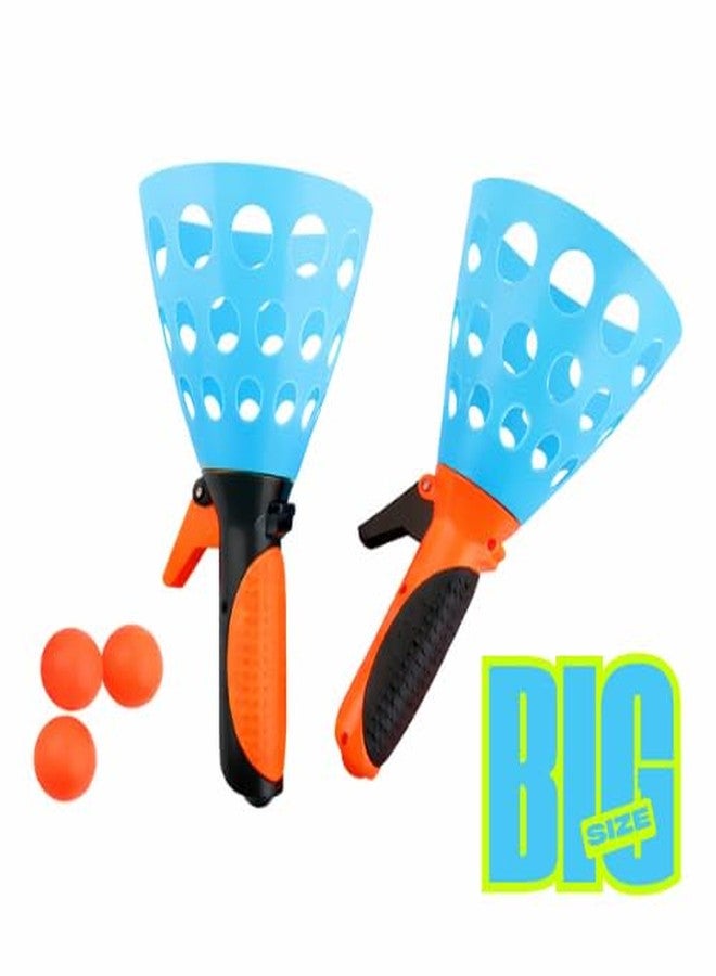 Harshiv Click & Catch Twin Ball Game for Kids | Pop & Catch Toy Set with 2 Launchers & 2 Balls | Indoor & Outdoor Sports Toy | Age 3+ (Sky Blue) - Image 3
