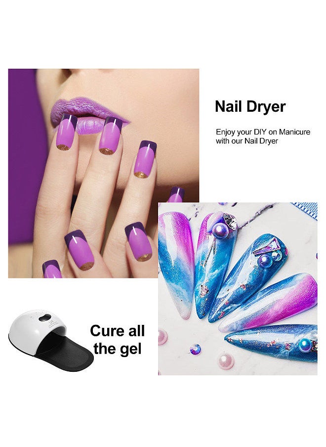 48W Portable UV Nail Lamp Nail Dryer LED Display 3 Timers Quick Drying for Nails Toes DIY Mainicure Tools