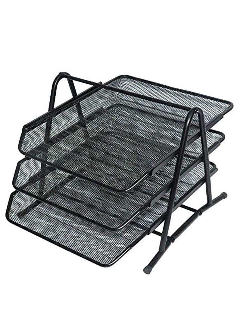 ELTRAZONE Desk Deposit Tray - 3 Layer, A4,32x26cm, Black - Image 3