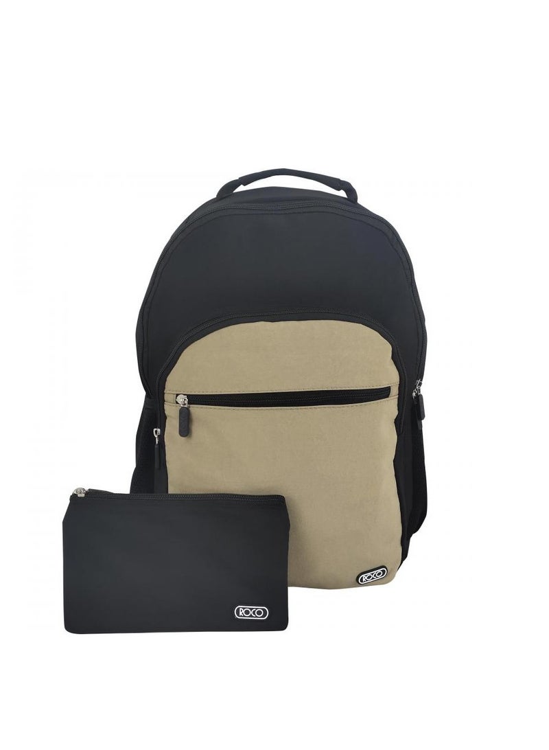 روكو حقيبة ظهر أساسية بمزيج من لونين مع ملحق
