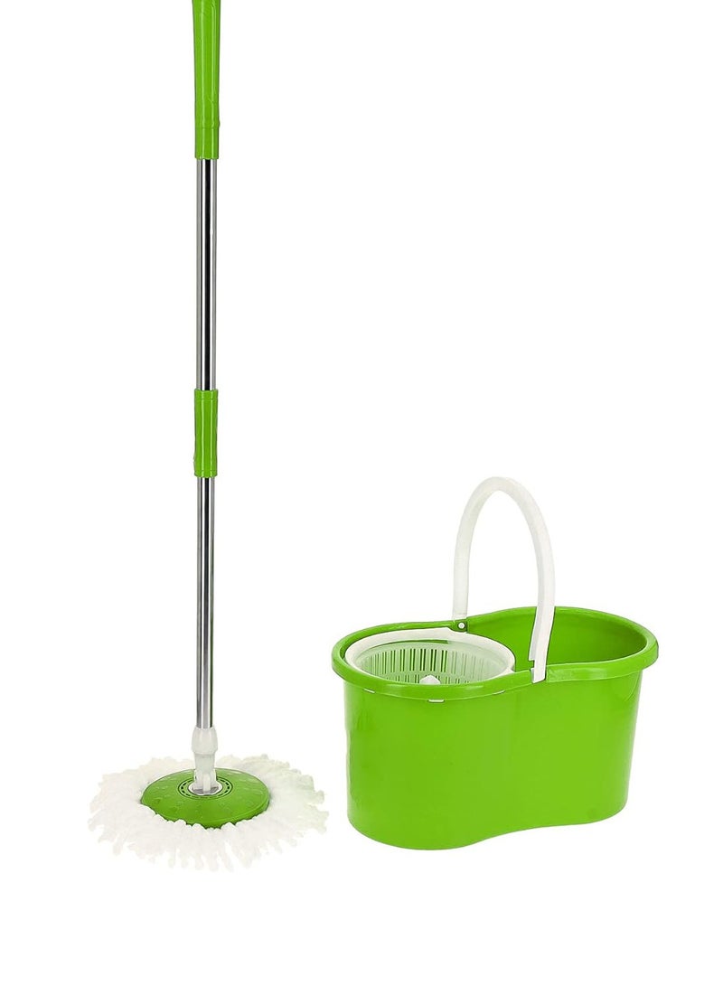 Spin Mop For Floor Cleaning Stainless Steel Mop and Bucket With Telescopic Handle Hands Free Wringing Floor Mop With 6L Large Capacity and Reusable Refills For Home Office - Image 4