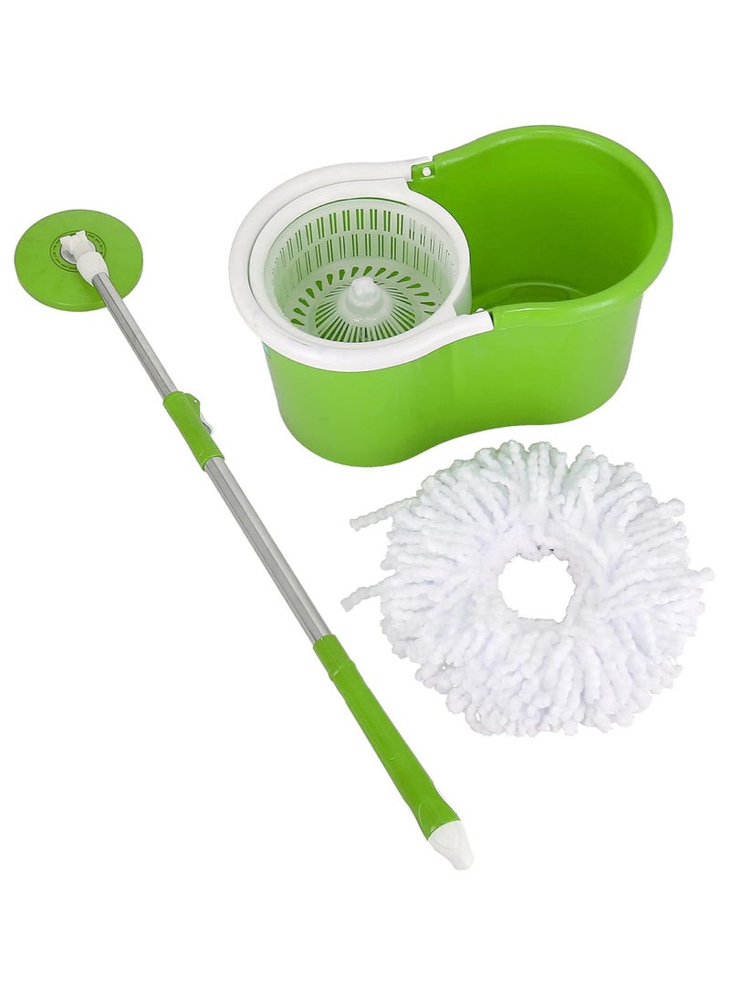Spin Mop For Floor Cleaning Stainless Steel Mop and Bucket With Telescopic Handle Hands Free Wringing Floor Mop With 6L Large Capacity and Reusable Refills For Home Office - Image 5