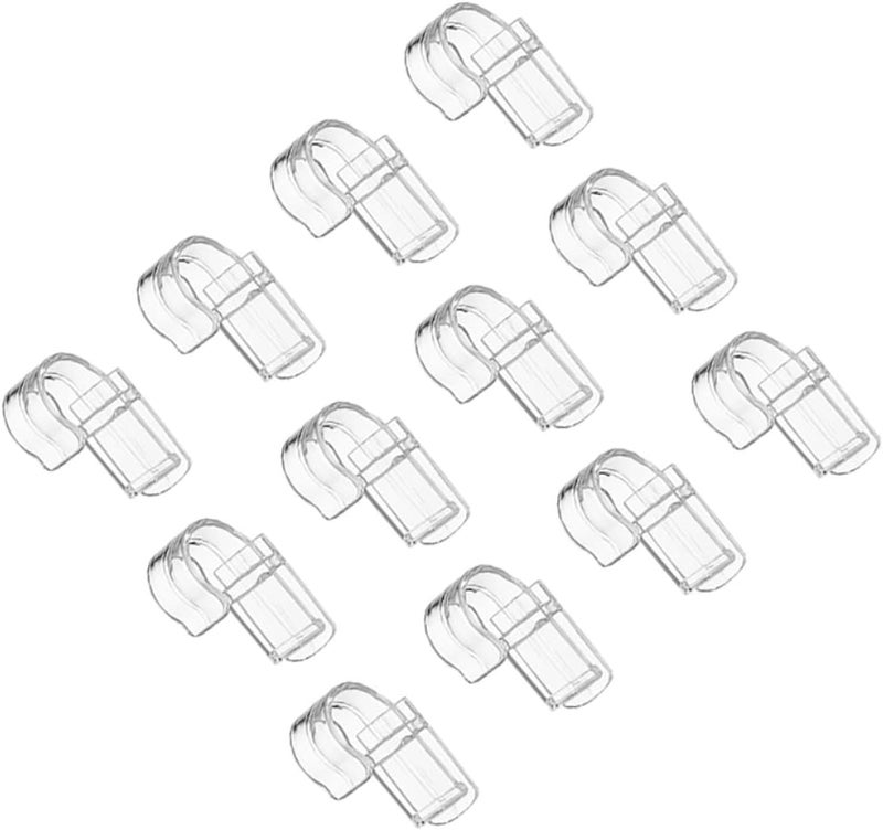 Healifty 12pcs Hanging Clips with Hooks, Multi-use Bathroom Storage Clips for Toothpaste and Sundries, Plastic Utility Hooks for Shower and Wall Organization - Image 1