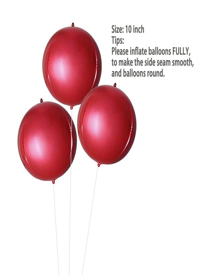 MOWO 4D Red Foil Balloon 10 inch Mylar Helium Balloon for Birthday Wedding Baby Shower Party Favor Supplies, Pack of 20 - Image 4