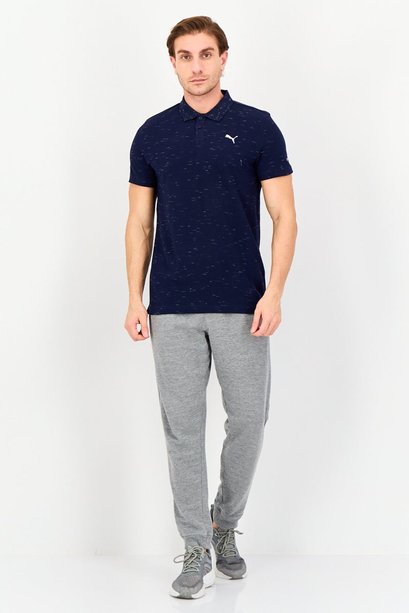 PUMA One8 Men Slim Fit Brand Logo Short Sleeves Outdoor Polo Shirt, Navy - Image 4