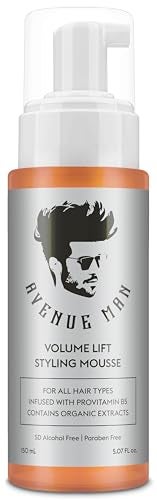 Avenue Man Volume Lift Mousse - 5.07 oz Hair Foam with Argan Oil, Silk Protein & Vitamin E for Strength, Thickness & Control - Hair Mousse for Men for All Hair Types - Alcohol & Paraben Free - Image 1