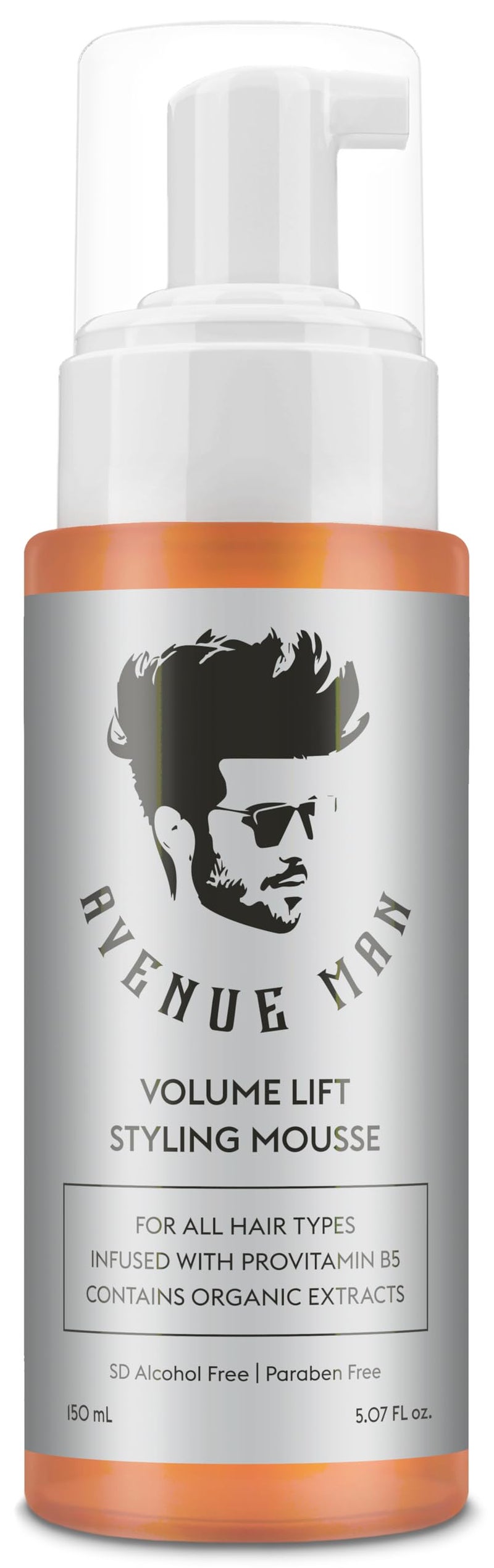 Avenue Man Volume Lift Mousse - 5.07 oz Hair Foam with Argan Oil, Silk Protein & Vitamin E for Strength, Thickness & Control - Hair Mousse for Men for All Hair Types - Alcohol & Paraben Free - Image 2