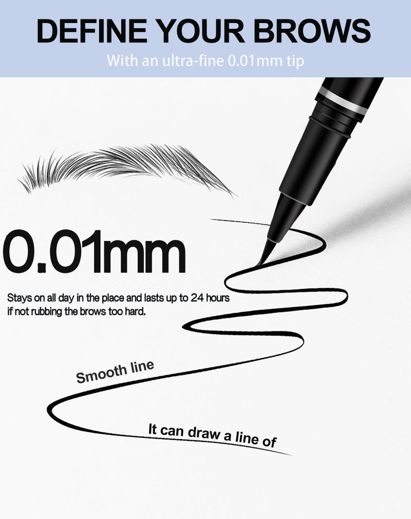 Easilydays Ultra-Fine Liquid Eyeliner & Eyebrow Pencil, 2 In 1high-Pigmented Multifunctional Wild Water Eyebrow Pencil, Felt-Tip Quick Drying Waterproof Eye Liner Pen Women Perfect Eye Makeup (04) - Image 4