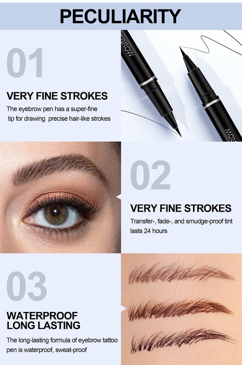 Easilydays Ultra-Fine Liquid Eyeliner & Eyebrow Pencil, 2 In 1high-Pigmented Multifunctional Wild Water Eyebrow Pencil, Felt-Tip Quick Drying Waterproof Eye Liner Pen Women Perfect Eye Makeup (04) - Image 3