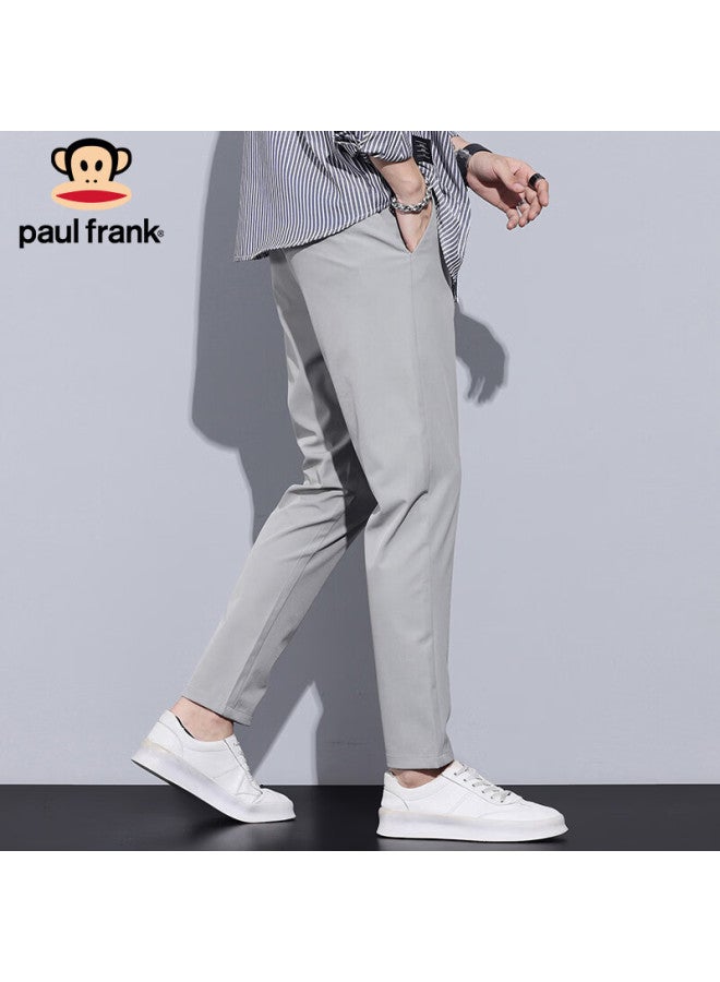 Paul Frank بنطلونات بول فرانك للرجال شتوية كاجوال للأعمال بقصة ضيقة رمادي فاتح 34 - Image 3