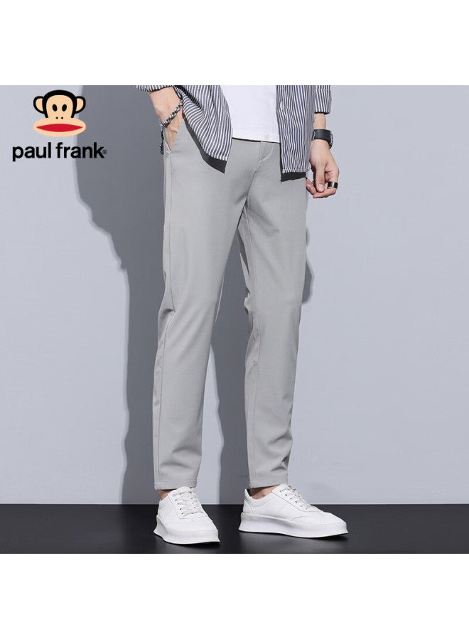 Paul Frank بنطلونات بول فرانك للرجال شتوية كاجوال للأعمال بقصة ضيقة رمادي فاتح 34 - Image 2
