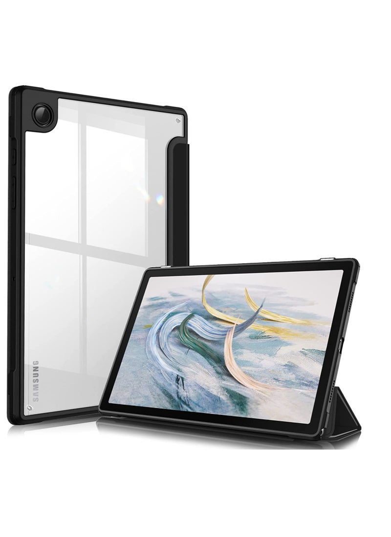 glassology Hybrid Slim Case for Samsung Galaxy Tab S8 Ultra Shockproof Cover with S Pen Holder Clear Transparent Back Shell Auto Wake/Sleep with Screen Protector (Black)  - Image 1