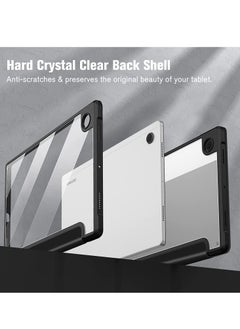 glassology Hybrid Slim Case for Samsung Galaxy Tab S8 Ultra Shockproof Cover with S Pen Holder Clear Transparent Back Shell Auto Wake/Sleep with Screen Protector (Black)  - Image 3