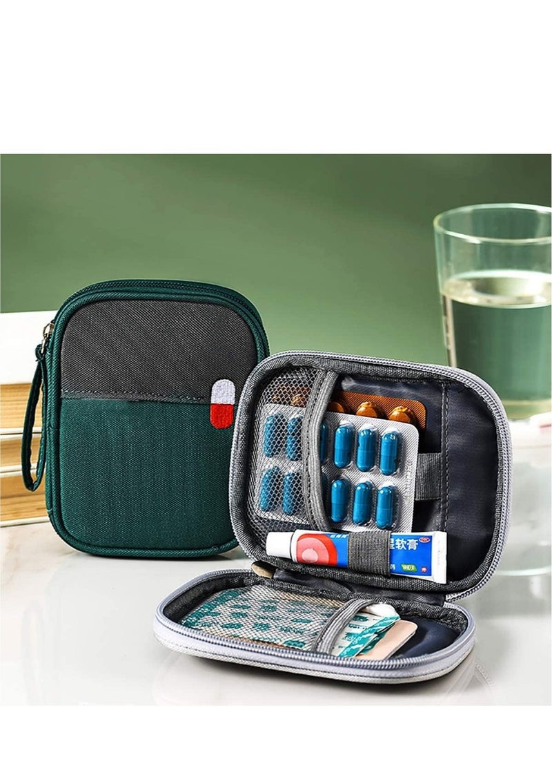 DMG TECH Empty First Aid Bags Travel Medical Supplies Cosmetic Organizer Insulated Medicine Bag Convenient Safety Kit Suit for Family Outdoors Hiking Camping Car Office Workplace, Green(Mom Son Bag)  - Image 5