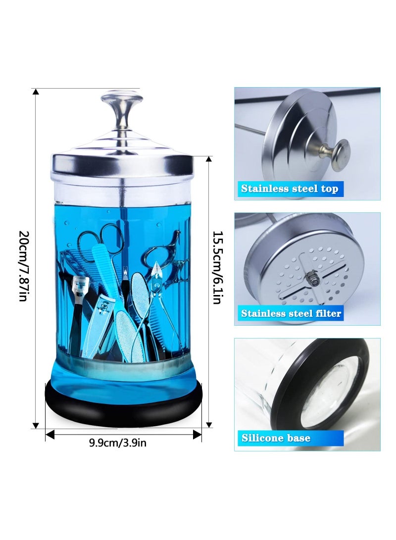 LA PERLA TECH  وعاء تعقيم الصالون - سلة قابلة للإزالة وأجزاء من الفولاذ المقاوم للصدأ، حجم صغير… - Image 1