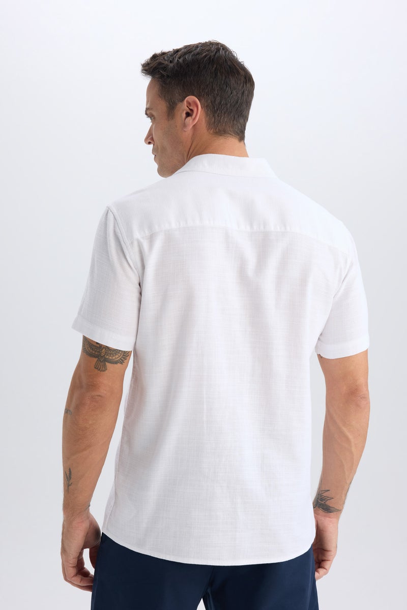 DeFacto Man Regular Fit Polo Collar Short Sleeve Shirt - Image 2