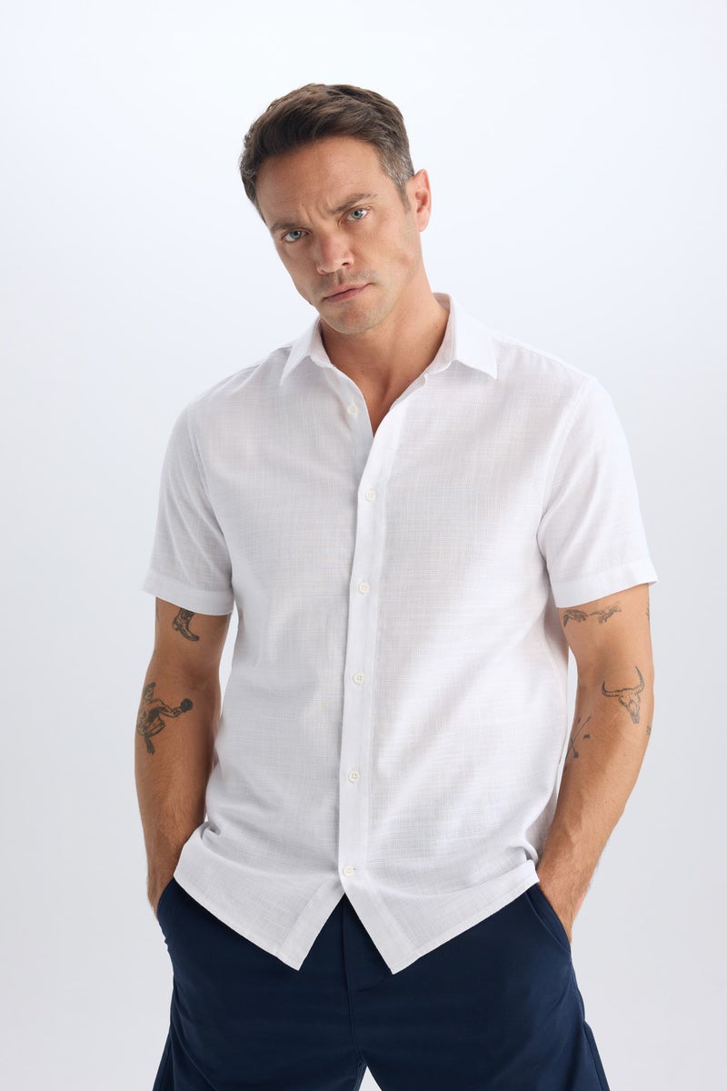 DeFacto Man Regular Fit Polo Collar Short Sleeve Shirt - Image 4