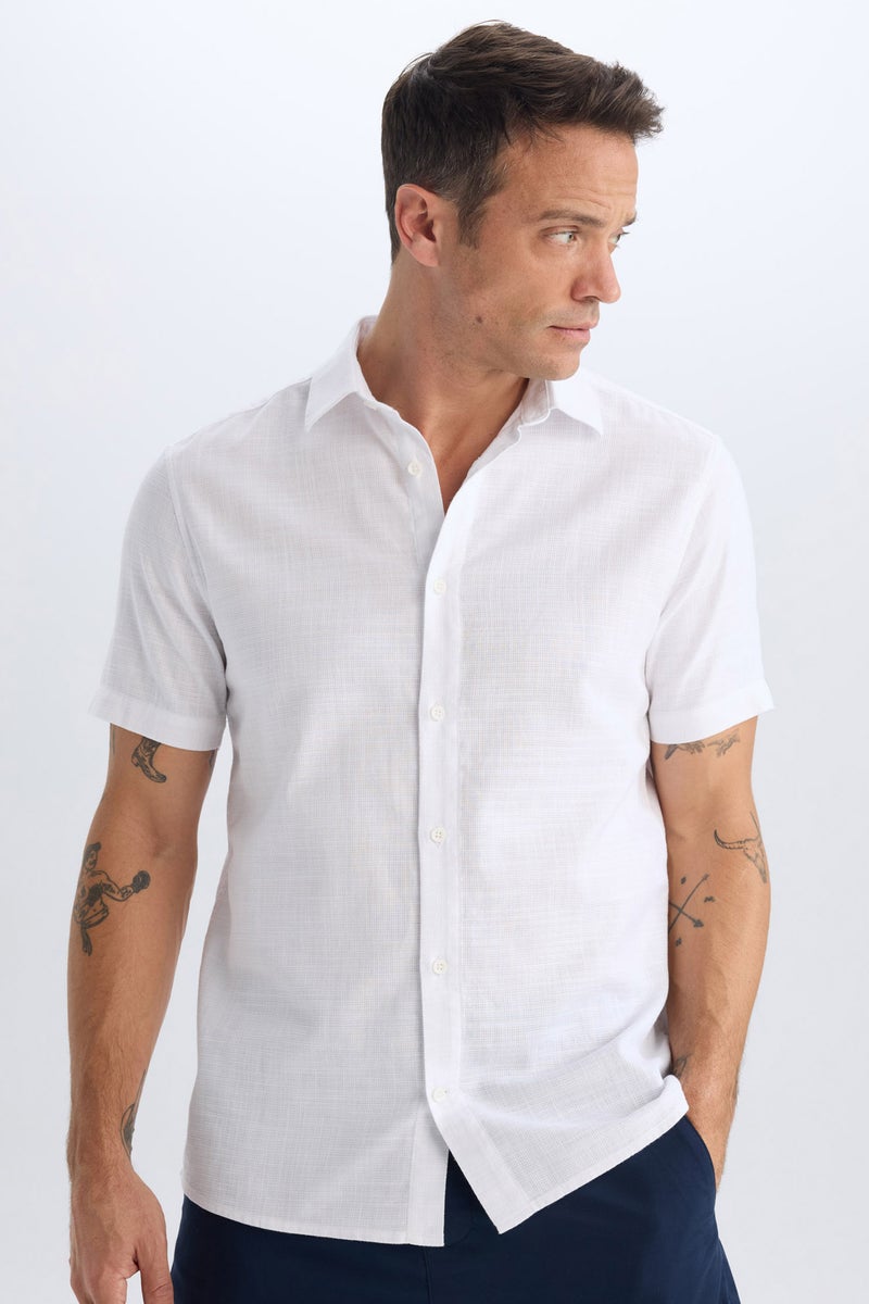 DeFacto Man Regular Fit Polo Collar Short Sleeve Shirt - Image 1