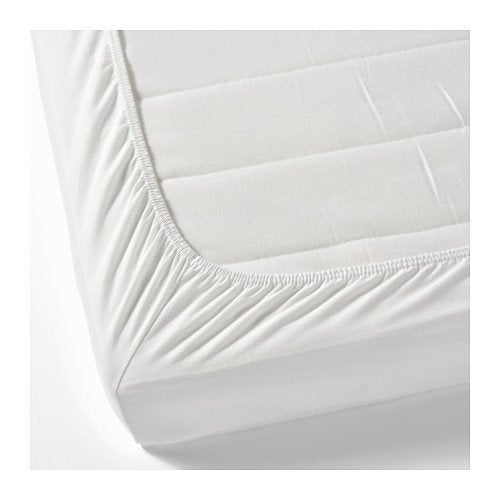 Linenwalas Summer Special 100% Anti-Pilling Cotton 310 TC Satin Stripes King/Double Fitted Bedsheet with 2 Pillow Covers - White - 72x78 x14 - Image 3