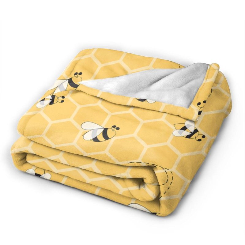 Flannel Blanket 40x50 Inch Super Soft Throw Blanket - Lightweight Design Honeycomb Blanket for Sofa - Image 2