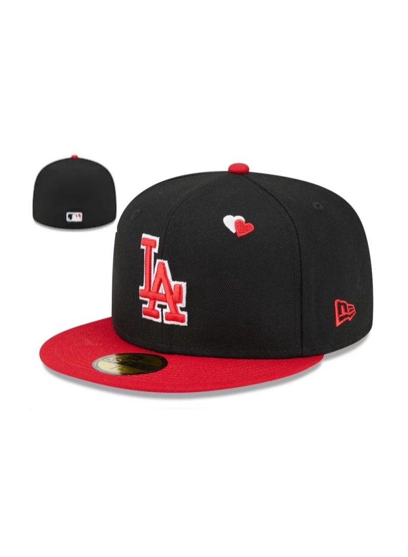 NEW ERA Embroidered Fitted Baseball Team Cap with Closed Back for Sun Protection60.6cm 