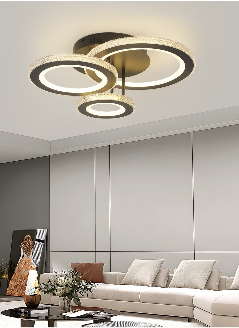 3-Color Round LED Ceiling Light Fixture, Modern Black Flush Mount Lamp with Remote Control for Bedroom, Living Room, Dining Room, and Library, 36W, 3000K-6000K - pzsku/ZE95F1B4339ADBCF3A817Z/45/_/1738600618/aa1b3c77-008f-44dc-9f6f-45cc544b0a1f