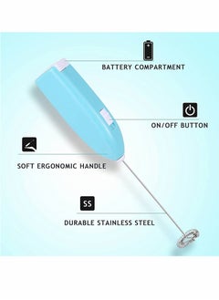 KASTWAVE Epoxy Blender, Mini Kitchen Handheld Battery Power Epoxy Blender, Coffee Blender (Pink, Blue, Black, 3 Pieces)  - Image 4