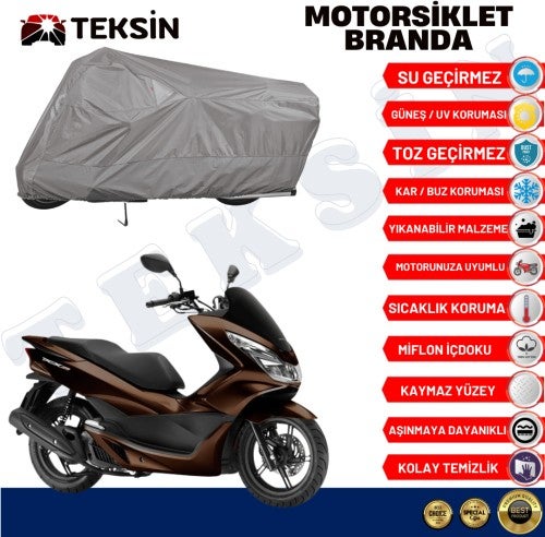 Teksin Honda Pcx 150 Backpack Compatible Motorcycle Tarpaulin Motor Tarpaulin (A+ Quality)  - Image 4