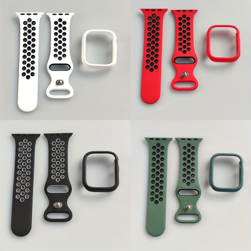 49mm White Watch Case with Silicone Strap Compatible for 38mm to 49mm Models - Image 1