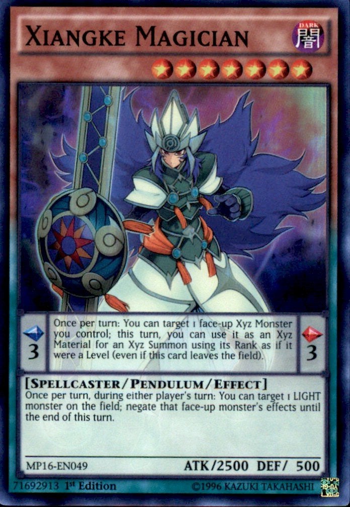 YUGIOH Xiangke Magician MP16EN049 Mega Pack 20161st Edition Super Rare - Image 2