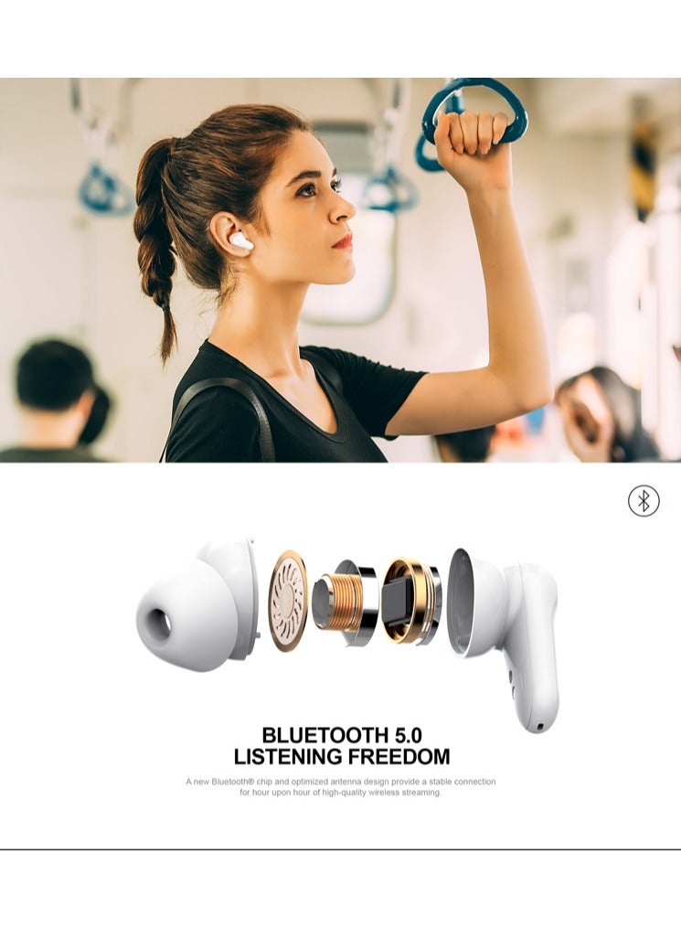 havit Havit True Wireless Earbuds with Active Noise Cancelling & 3 Playing Modes TW915-White - Image 4