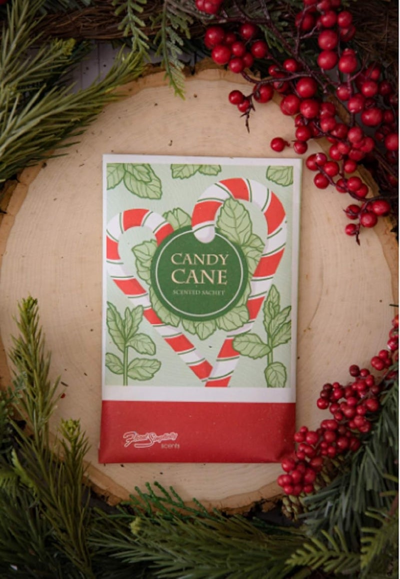 FloralSimplicity Floral Simplicity Candy Cane Scented Sachets Pack of 6, Fall & Winter - Long-Lasting Scented Bags, Home Fragrance, Air Freshener & Deodorizer for Closet, Room, Drawer, or Cars, Made in USA - Image 5