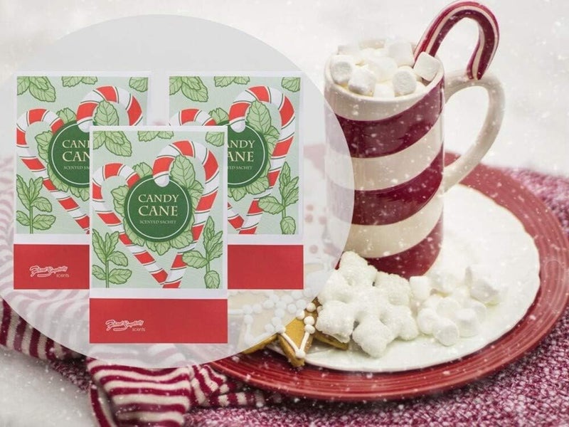 FloralSimplicity Floral Simplicity Candy Cane Scented Sachets Pack of 6, Fall & Winter - Long-Lasting Scented Bags, Home Fragrance, Air Freshener & Deodorizer for Closet, Room, Drawer, or Cars, Made in USA - Image 4
