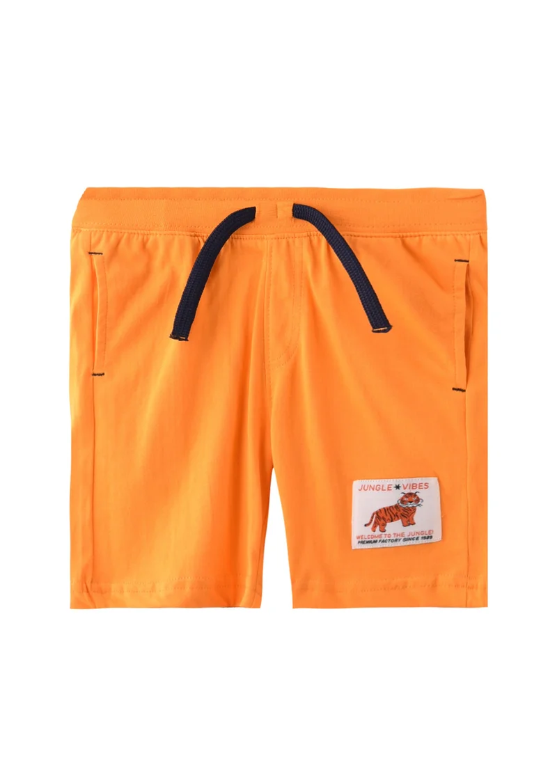 victor and jane BABY BOYS 2PC Set - T-Shirts & Shorts - Navy Blue and Orange