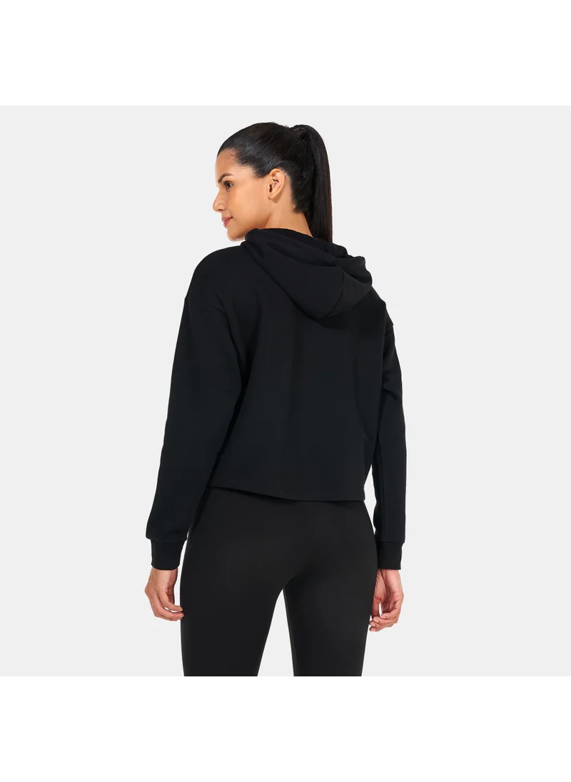 PUMA Women's Essentials+ Metallic Logo Cropped Hoodie