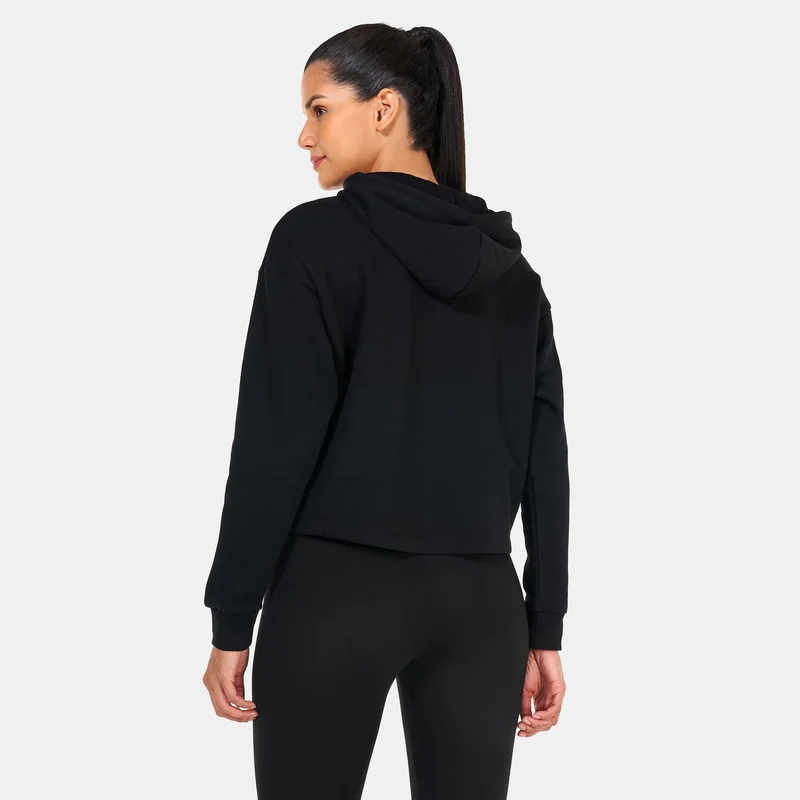 PUMA Women's Essentials+ Metallic Logo Cropped Hoodie