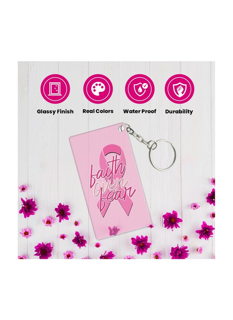 PRINTSHOP4ME PinkCancer Awareness Combo Set-Pink Ribbon Headband, Keychain,Cosmetic Bag,And Silicone Wristband-Perfect For Fundraisers, Charity Events,And October Awareness Month  - Image 4