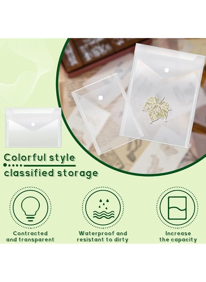 erorex - 40 Piece Waterproof Plastic Storage Envelopes Reusable Mixed Size Organizer For Stamps Dies Stickers Receipts And Photos - Image 1